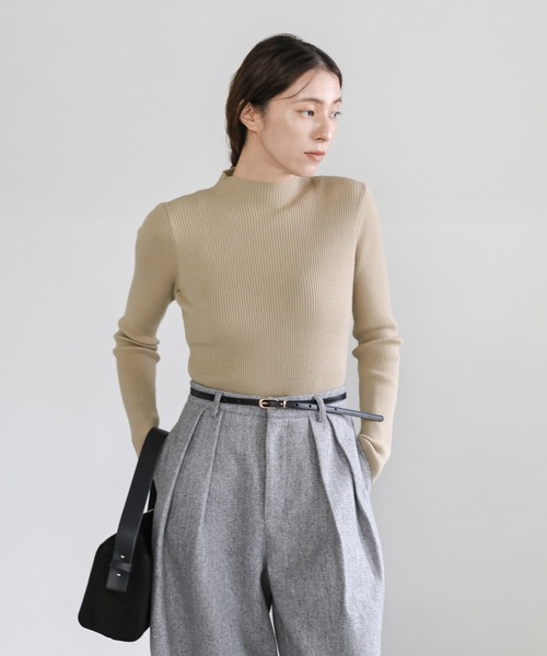 セール】【12色展開】プチハイネックリブニット（ニット/セーター