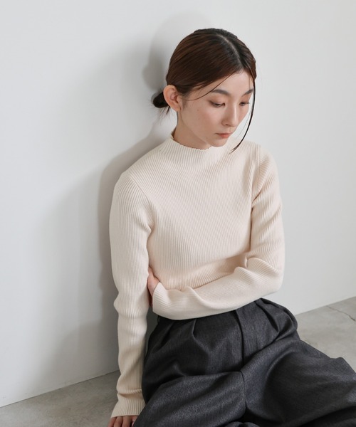 セール】【12色展開】プチハイネックリブニット（ニット/セーター
