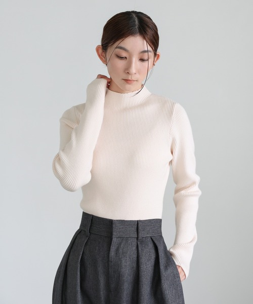 セール】【12色展開】プチハイネックリブニット（ニット/セーター