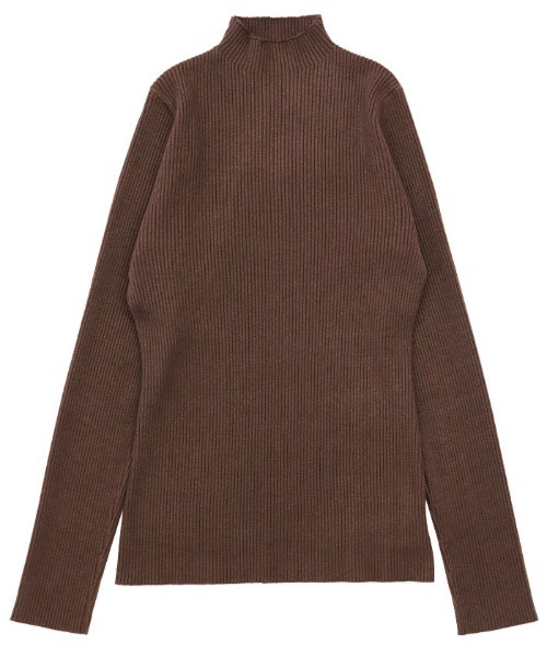 select MOCA（セレクトモカ）の「【12色展開】プチハイネックリブニット（ニット/セーター・レディース・ブラック/ブラウン/カーキ/ピンク/オレンジ/アイボリー/グレイッシュベージュ/ブルー/ネイビー/グレー/オリーブ/ライトグレー・FREE）」の16枚目の写真