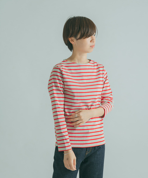 FORK&SPOON（フォークアンドスプーン）の「FORK&SPOON　ボートネックボーダー（Tシャツ/カットソー・レディース・ホワイト系その他/ブラック系その他/グレー系その他/ブラウン系その他・1/2）」の3枚目の写真