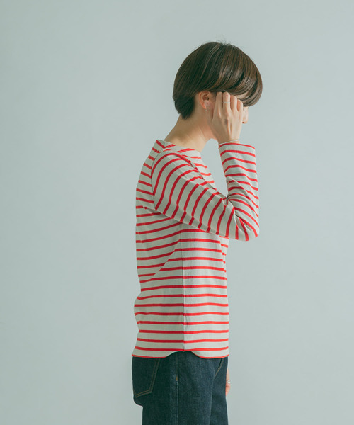 FORK&SPOON（フォークアンドスプーン）の「FORK&SPOON　ボートネックボーダー（Tシャツ/カットソー・レディース・ホワイト系その他/ブラック系その他/グレー系その他/ブラウン系その他・1/2）」の13枚目の写真