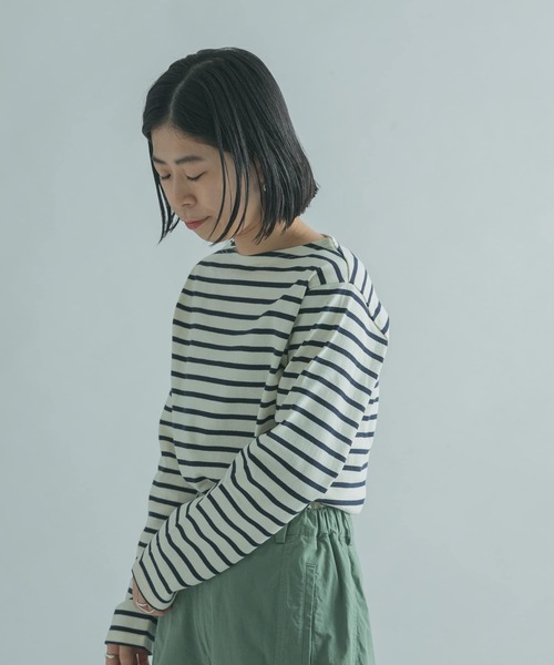 FORK&SPOON（フォークアンドスプーン）の「FORK&SPOON　ボートネックボーダー（Tシャツ/カットソー・レディース・ホワイト系その他/ブラック系その他/グレー系その他/ブラウン系その他・1/2）」の10枚目の写真