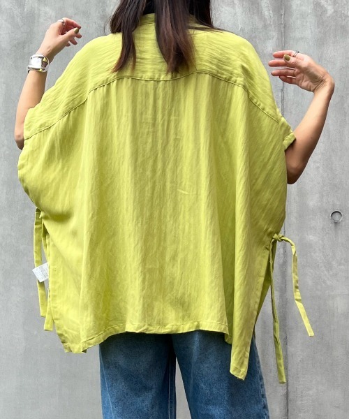 ECRIRE(エクリール)の「【YUKIEコラボ】サイドスリットリネンライクシャツ(シャツ/ブラウス・レディース・ブラック/オフホワイト/ピンク/グリーン・S/M)」の18枚目の写真