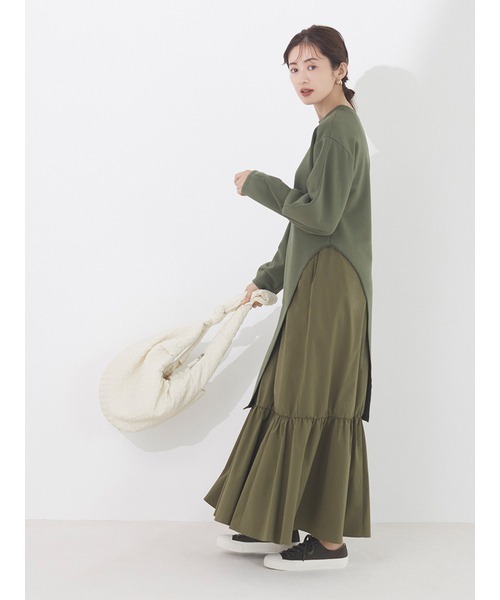 Emmi ワンピース Atelier Atelier Emmi ティアードスカート付きスエットトップス ワンピース Emmi エミ のファッション オンラインストアファッション