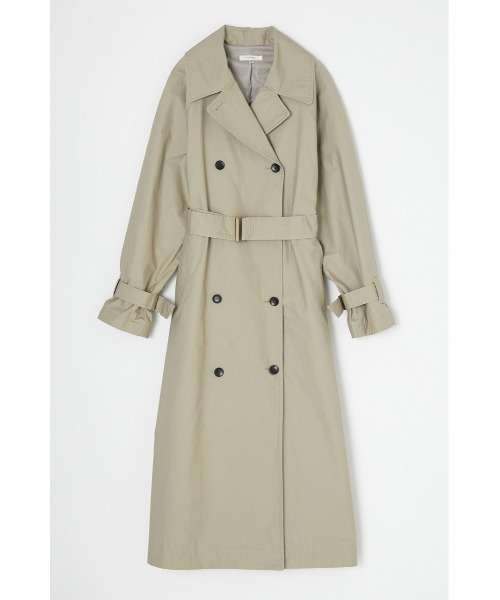 MOUSSY（マウジー）の「BIG COLLAR OVER TRENCH コート（トレンチコート・レディース・ベージュ/ブラック・1/2）」の4枚目の写真