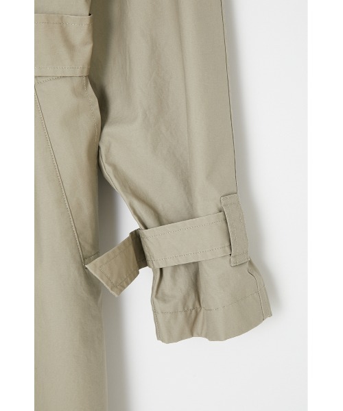 MOUSSY（マウジー）の「BIG COLLAR OVER TRENCH コート（トレンチコート・レディース・ベージュ/ブラック・1/2）」の14枚目の写真