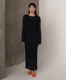 TINA：JOJUN | シアーチェック ニットスカート TINA：JOJUN(スカート)