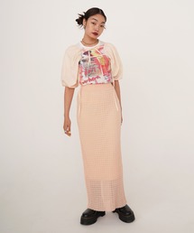 TINA：JOJUN | シアーチェック ニットスカート TINA：JOJUN(スカート)