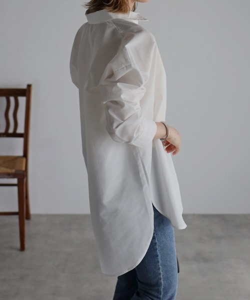 Yucca(ユッカ)の「長袖ルーズシルエットシャツ(シャツ/ブラウス・レディース・ホワイト/ネイビー/グレー/ピンク・LARGE/MEDIUM)」の12枚目の写真