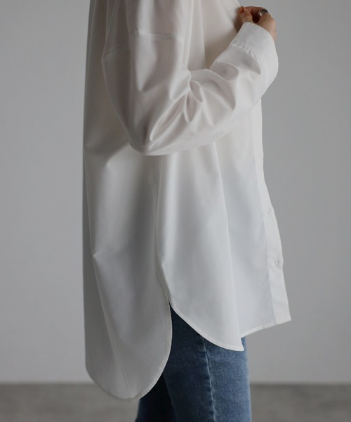 Yucca(ユッカ)の「長袖ルーズシルエットシャツ(シャツ/ブラウス・レディース・ホワイト/ネイビー/グレー/ピンク・LARGE/MEDIUM)」の9枚目の写真