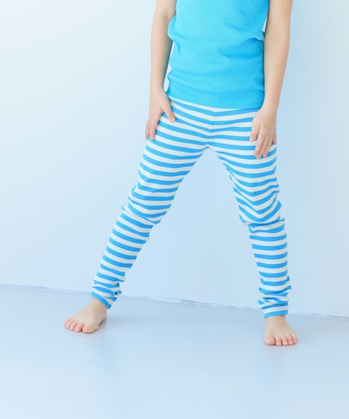 LOWRYS FARM（ローリーズファーム）の「ボーダーリブレギンス　123028（レギンス/スパッツ・キッズ・ネイビー/その他/ブラウン系その他/ブラウン/ブルー系その他/グリーン/その他1/ブラック/グレー/ブルー/ピンク/モカ/ブルー系その他2/ピンク系その他/チャコールグレー/ライトグレー/カーキ/パープル/ブルー系その他3/パープル系その他・100cm/110cm/120cm/130cm）」の11枚目の写真