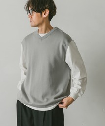 ダブルフェイスVネックベスト