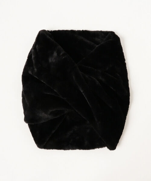 Ray BEAMS（レイビームス）の「Ray BEAMS / フェイクファー ソリッド スヌード（ネックウォーマー/スヌード・レディース・ライトグレー/ブラック・ONE SIZE）」の8枚目の写真