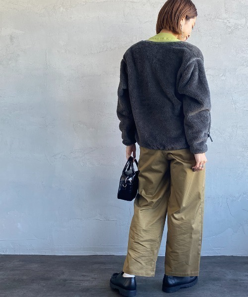 DANTON（ダントン）の「[DANTON/ダントン] ハイパイルボアフリース ノーカラージップカーディガン（その他アウター・レディース・チャコールグレー/ブラック/オフホワイト/モカ・38/36/34）」の14枚目の写真