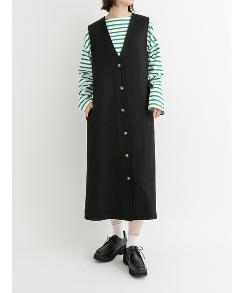 Samansa Mos2 blue（サマンサモスモスブルー）の「スクエア厚底チロリアンシューズ（ドレスシューズ・レディース・ダークブラウン/ブラック・LARGE/MEDIUM）」の6枚目の写真