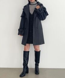 MAJESTIC LEGON | ケープセットミディコート(ステンカラーコート)