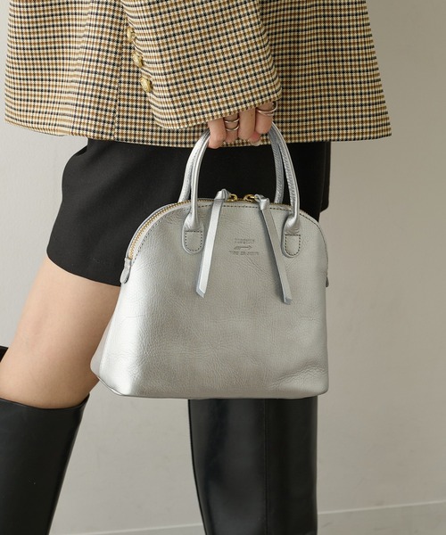 TIDEWAY（タイドウェイ）の「MADE IN JAPAN【TIDEWAY】EC限定 ライトレザーボストンバッグ LIGHT LEATHER BOSTON/S T2543（ハンドバッグ・レディース・グレイッシュベージュ/ブラック/ダークブラウン/ブラック系その他2/ダークブラウン系/ブラウン/ネイビー/シルバー・FREE）」の8枚目の写真