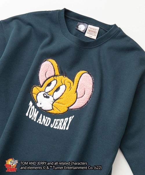 Tom&Jerry(トムアンドジェリー)の「【OUTDOOR PRODUCTS/アウトドアプロダクツ】【TOM AND JERRY/トムとジェリー】コラボ ヘビーウェイト 裏起毛 ビッグシルエット スウェット トレーナー(スウェット・メンズ・オフホワイト/ダークグリーン/ベージュ/グリーン系その他/スミクロ/ピンク/ホワイト・MEDIUM/LARGE/X-LARGE)」の6枚目の写真