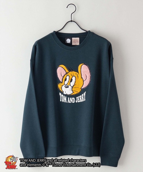 Tom&Jerry(トムアンドジェリー)の「【OUTDOOR PRODUCTS/アウトドアプロダクツ】【TOM AND JERRY/トムとジェリー】コラボ ヘビーウェイト 裏起毛 ビッグシルエット スウェット トレーナー(スウェット・メンズ・オフホワイト/ダークグリーン/ベージュ/グリーン系その他/スミクロ/ピンク/ホワイト・MEDIUM/LARGE/X-LARGE)」の12枚目の写真