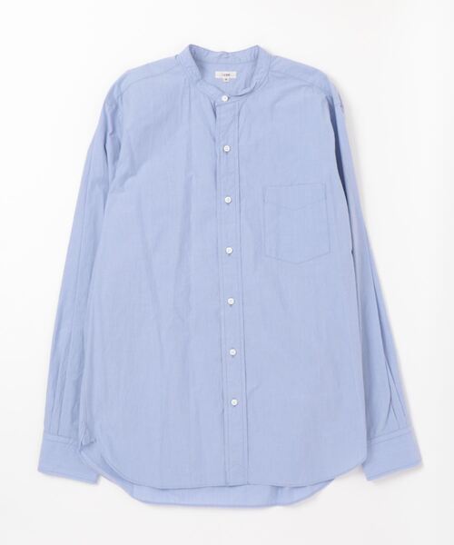 Scye（サイ）の「【Scye】Peru Cotton Poplin Grandad Collar Shirt（シャツ/ブラウス・メンズ・ネイビー/サックスブルー・40/38）」の2枚目の写真