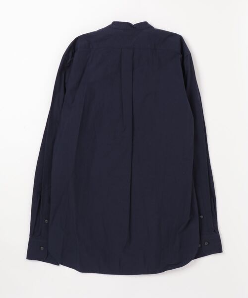 Scye（サイ）の「【Scye】Peru Cotton Poplin Grandad Collar Shirt（シャツ/ブラウス・メンズ・ネイビー/サックスブルー・40/38）」の3枚目の写真
