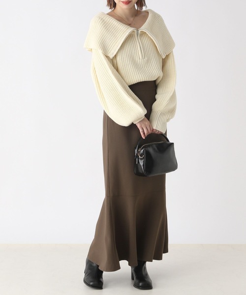 Heather（ヘザー）の「ハーフZIPニットプルオーバー 165254（ニット
