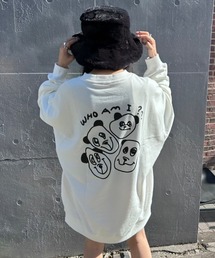 high neck half zip up sweat one piece / black [3size