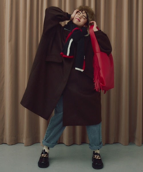 manana suerte（マニャーナスエルテ）の「フェイクレザーフリンジワンハンドルショルダーBAG（ショルダーバッグ・レディース・レッド/ブラック・FREE）」の10枚目の写真