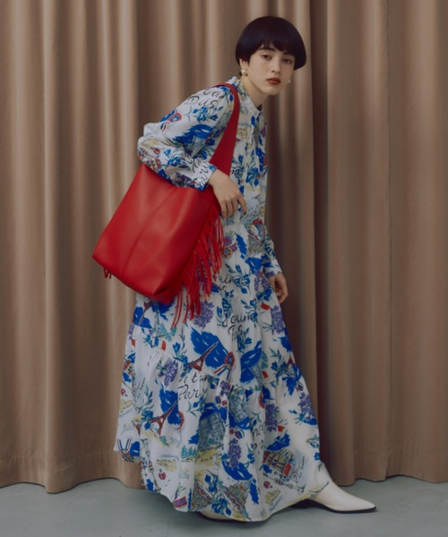 manana suerte（マニャーナスエルテ）の「フェイクレザーフリンジワンハンドルショルダーBAG（ショルダーバッグ・レディース・レッド/ブラック・FREE）」の14枚目の写真