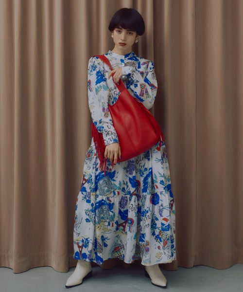 manana suerte（マニャーナスエルテ）の「フェイクレザーフリンジワンハンドルショルダーBAG（ショルダーバッグ・レディース・レッド/ブラック・FREE）」の15枚目の写真