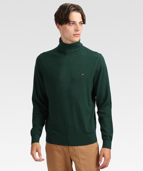 TOMMY HILFIGER（トミーヒルフィガー）の「カシミヤブレンドロールネックセーター（ニット/セーター・メンズ・グリーン/ブラウン/グレー/ブラック・LARGE/MEDIUM/SMALL/X-LARGE）」の4枚目の写真