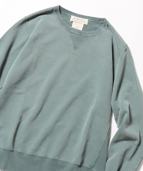 REMI RELIEF(レミレリーフ)の「REMI RELIEF/レミレリーフ SP加工裏毛 クルースウェット トレーナー(スウェット・メンズ・ブラック/ヘザーグレー/サックスブルー/ダークグリーン/オフホワイト/オレンジ/マスタード・XL/L/M/S)」の5枚目の写真
