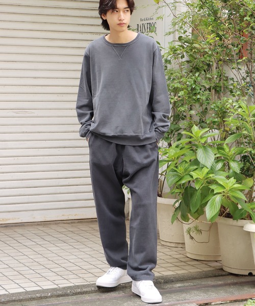 REMI RELIEF(レミレリーフ)の「REMI RELIEF/レミレリーフ SP加工裏毛 クルースウェット トレーナー(スウェット・メンズ・ブラック/ヘザーグレー/サックスブルー/ダークグリーン/オフホワイト/オレンジ/マスタード・XL/L/M/S)」の17枚目の写真