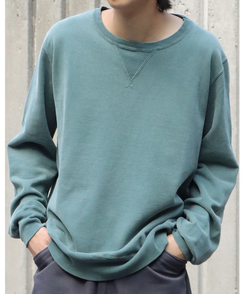 REMI RELIEF(レミレリーフ)の「REMI RELIEF/レミレリーフ SP加工裏毛 クルースウェット トレーナー(スウェット・メンズ・ブラック/ヘザーグレー/サックスブルー/ダークグリーン/オフホワイト/オレンジ/マスタード・XL/L/M/S)」の21枚目の写真