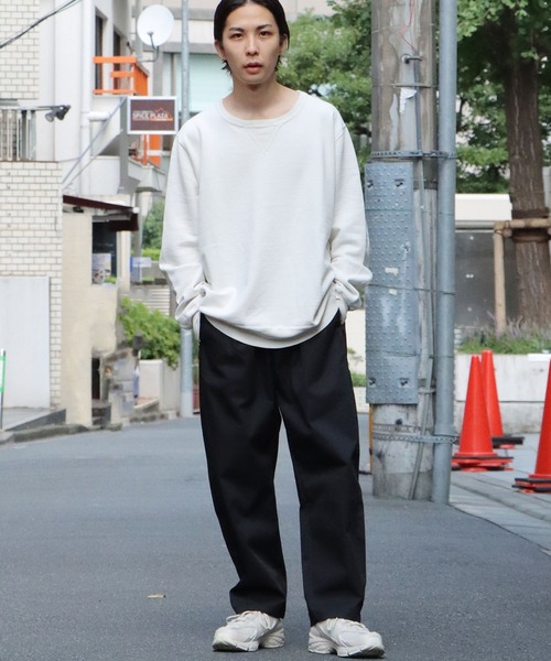 REMI RELIEF(レミレリーフ)の「REMI RELIEF/レミレリーフ SP加工裏毛 クルースウェット トレーナー(スウェット・メンズ・ブラック/ヘザーグレー/サックスブルー/ダークグリーン/オフホワイト/オレンジ/マスタード・XL/L/M/S)」の22枚目の写真