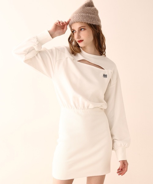 Seemi. byNICECLAUP( シーミーバイナイスクラップ)の「【Seemi】Seemiカットワンピース(ワンピース・レディース・杢グレー/ピンク/オフホワイト・FREE)」の12枚目の写真