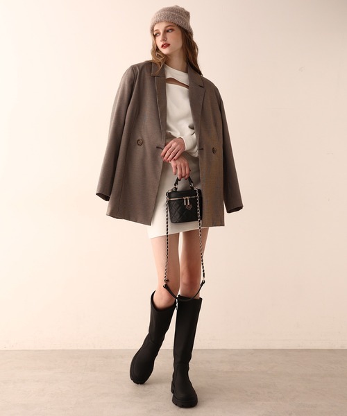 Seemi. byNICECLAUP( シーミーバイナイスクラップ)の「【Seemi】Seemiカットワンピース(ワンピース・レディース・杢グレー/ピンク/オフホワイト・FREE)」の14枚目の写真