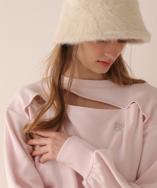 Seemi. byNICECLAUP( シーミーバイナイスクラップ)の「【Seemi】Seemiカットワンピース(ワンピース・レディース・杢グレー/ピンク/オフホワイト・FREE)」の22枚目の写真