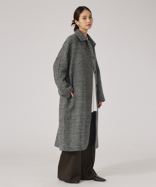 qualite(カリテ)の「ステンカラーコート(ステンカラーコート・レディース・ストライプ・38/36)」の8枚目の写真