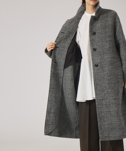 qualite(カリテ)の「ステンカラーコート(ステンカラーコート・レディース・ストライプ・38/36)」の9枚目の写真