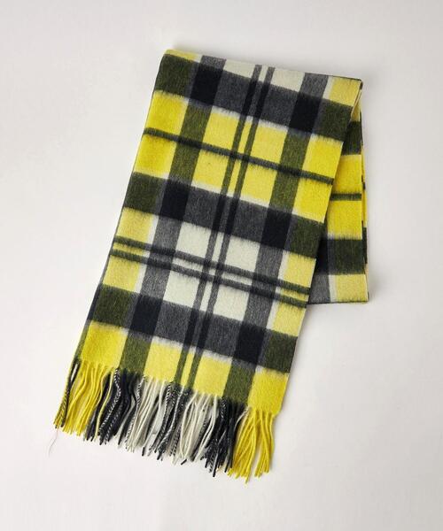 green label relaxing（グリーンレーベルリラクシング）の「ウールチェック ストール（マフラー・レディース・ライラック/ライトグレー/イエロー/オレンジ/ケリー/コバルトブルー・FREE）」の11枚目の写真