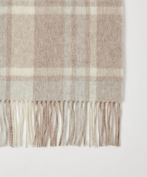 green label relaxing（グリーンレーベルリラクシング）の「ウールチェック ストール（マフラー・レディース・ライラック/ライトグレー/イエロー/オレンジ/ケリー/コバルトブルー・FREE）」の15枚目の写真