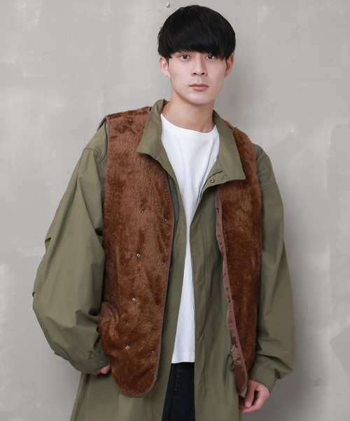 SPINNS（スピンズ）の「【フェイクファー】 ベスト（ベスト・メンズ・ブラック/カーキ/グレー/ブラウン・ONESIZE）」の18枚目の写真