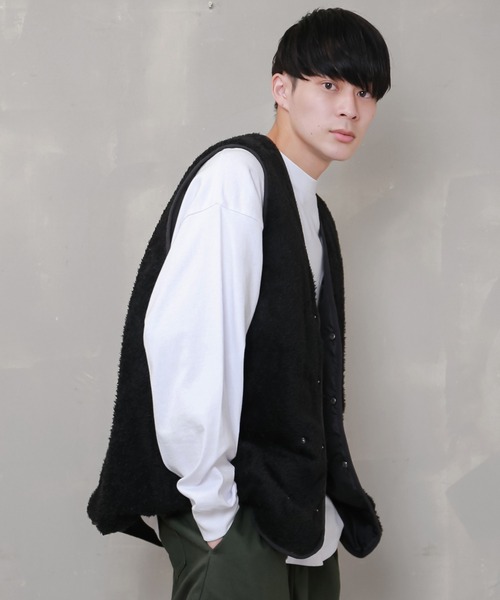 SPINNS（スピンズ）の「【フェイクファー】 ベスト（ベスト・メンズ・ブラック/カーキ/グレー/ブラウン・ONESIZE）」の12枚目の写真