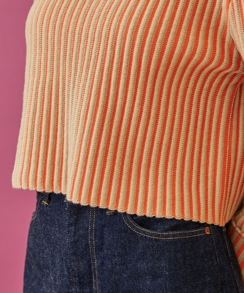 INella（イネラ）の「【INella/イネラ】ハイネックストライプニット