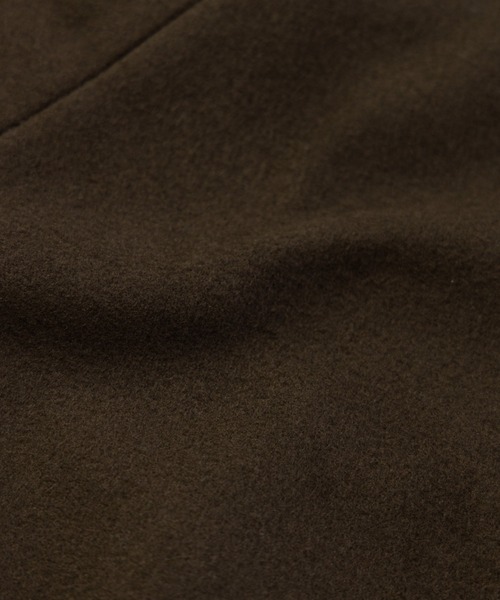 NYLAUS（ナイラス）の「フェイクウール ミディアム丈 ステンカラーコート（ステンカラーコート・メンズ・アイボリー/グレイッシュベージュ/ブラウン/ブラック/ネイビー・LL/L/M）」の21枚目の写真