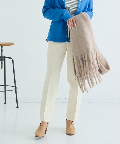 Shelly island（シェリーアイランド）の「フリンジボリュームマフラー（マフラー・レディース・ブラウン/ベージュ・FREE）」の8枚目の写真