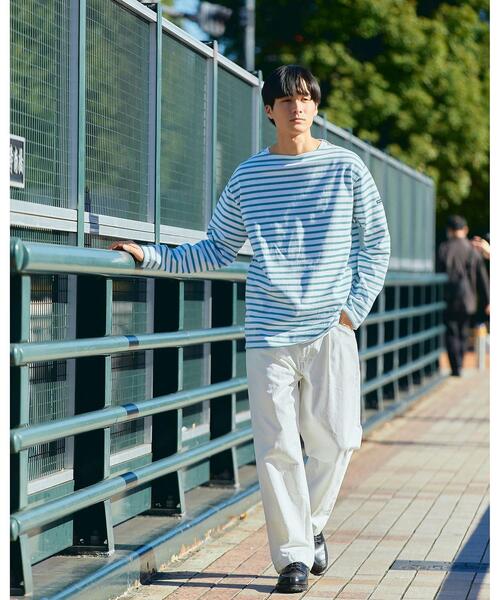 green label relaxing(グリーンレーベルリラクシング)の「シグネチャー デニム タック 5ポケット パンツ(デニムパンツ・メンズ・ホワイト/ブラック・XL/L/M/S)」の6枚目の写真