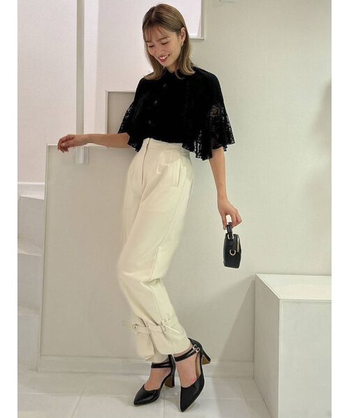 dazzlin（ダズリン）の「アンクルマークテーパードパンツ（その他パンツ・レディース・パープル/グリーン/アイボリー・SMALL/MEDIUM/X-SMALL）」の6枚目の写真